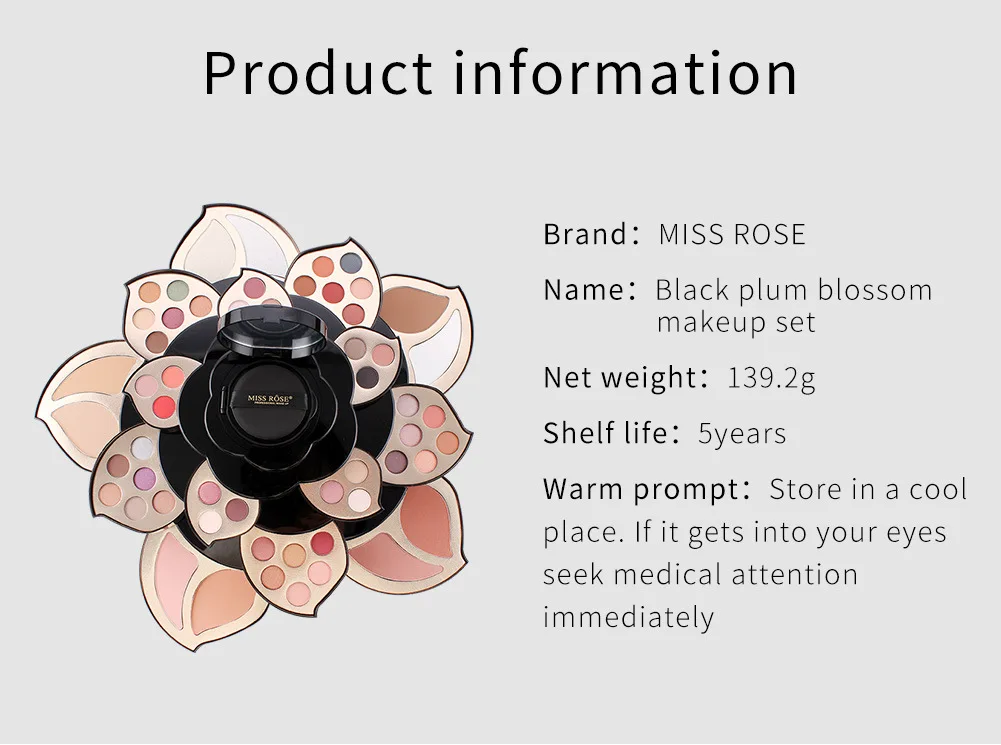 MISS ROSE All in One Makeup Kit for Women Full Kit Set Make Up Sets Eyebrow Eyeliner Eyeshadow Brushe Multi-Purposes Kits Box 2