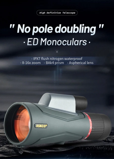 ポータブル双眼鏡 高出力 8-24x50 単眼望遠鏡 ズーム 防水 BAK4 プリズムレンズ 単眼 コンパクト 高出力 曇り止め 単 超HD、  高出力双眼鏡、単眼双眼鏡Bak4、40X60単眼双眼鏡デュアルフォーカス光学ズーム望遠鏡防水/防曇、日中/ビュー適用対象// 高出力単眼ズーム  50X60 ... ポータブル双眼鏡 高出力 16x52 単眼望遠鏡、高出力単眼望遠鏡 コンパクト BAK4 プリズムレンズ付き 単眼鏡 大人用 バード
