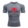 Spider Superhero Logo Print T-Shirt Men Compression Shirt Fitness Sportswear Outdoor Cycling Workout T-Shirt Quick Dry Top S-3XL