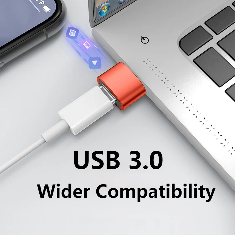 6A USB 2.0 To Type C Adapter TypeC Female To USB Male Converter Fast Charging Data Transfer For PC Laptop Xiaomi Samsung
