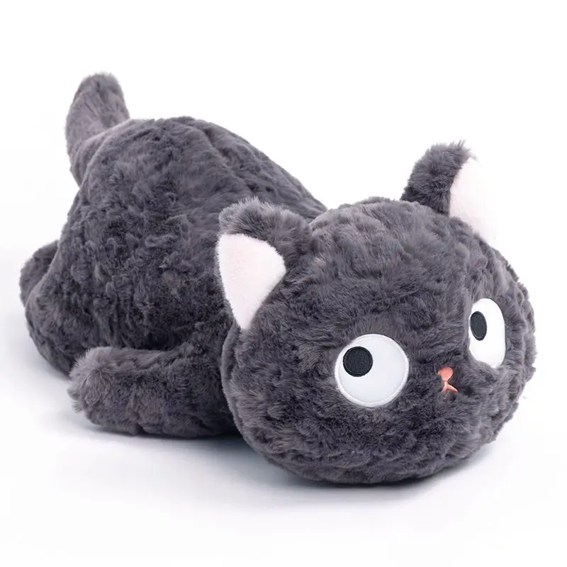 Funny Three Poses Fat Black Cat Plush Stuffed Animals Toy Lifelike