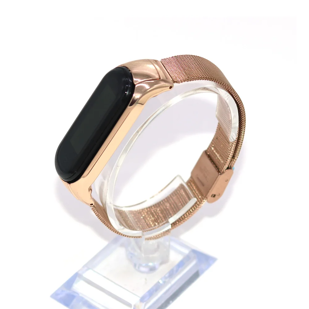 

Forwelleny Stainless Steel Strap Bracelet For OEM smart band M5 M6 Metal Mesh Belt Smart Watchband Wristband