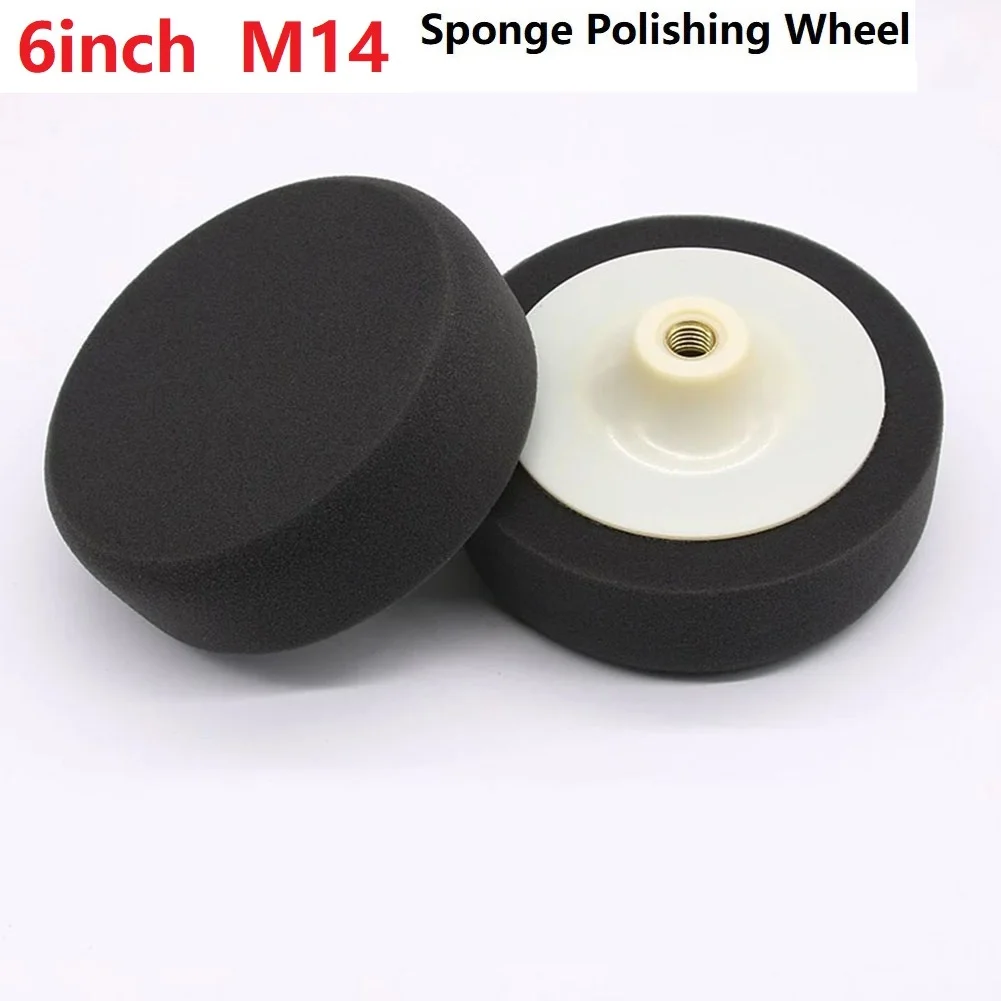 

6inch 150MM Buffing Sponge Heads 14MM Thread Roundness Sponge Polishing Head Foam Buffing Wheel Pad Polishing Tools