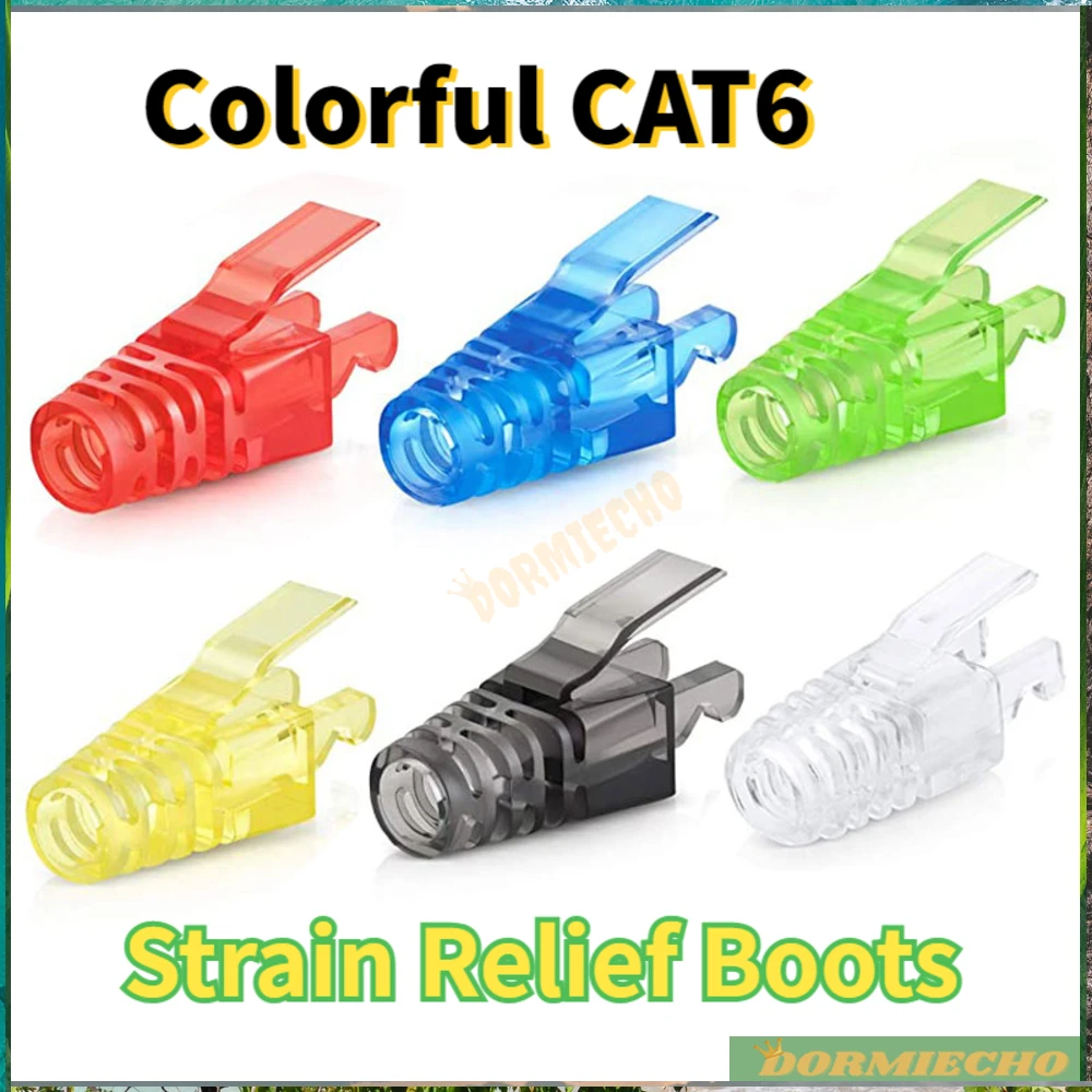 

Best Price 30pc Colorful Connector Standard Strain Relief Boots CAT6 Cable Connector RJ45 CAT6 Boot Cover for Ethernet Cable LAN