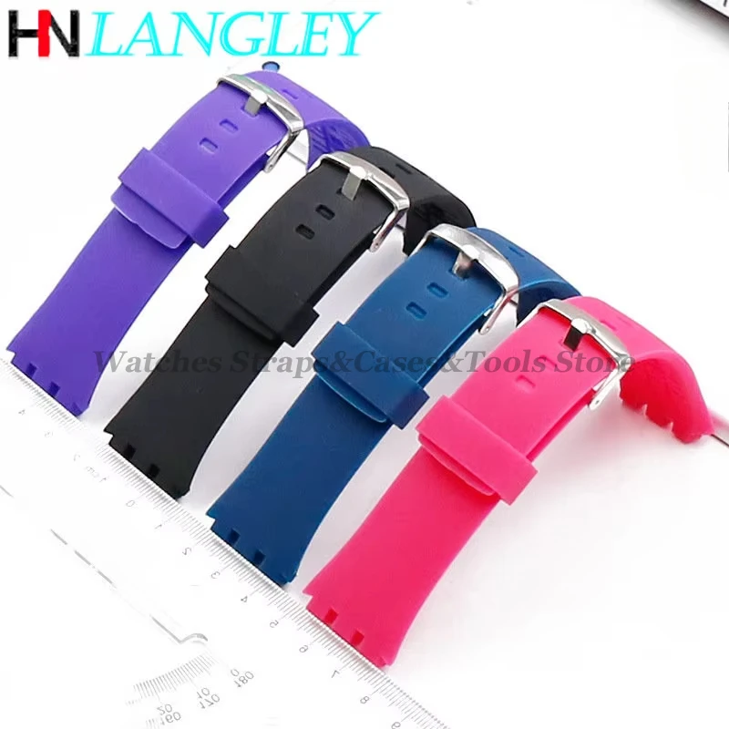 Durable Silicone Sports Watch Strap - 22mm Rubber Band