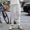 2024 New autumn Men's Set Loose Casual Sports Suit High-quality Jacquard V-neck Long-sleeved trousers Two-piece Men's Clothing 4