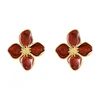 54115-06e304.jpg Fashion Korean Women Retro Drip Glaze Red Flower Earrings Women for Delicate Earrings Luxury Couple Engagement Jewelry Gift