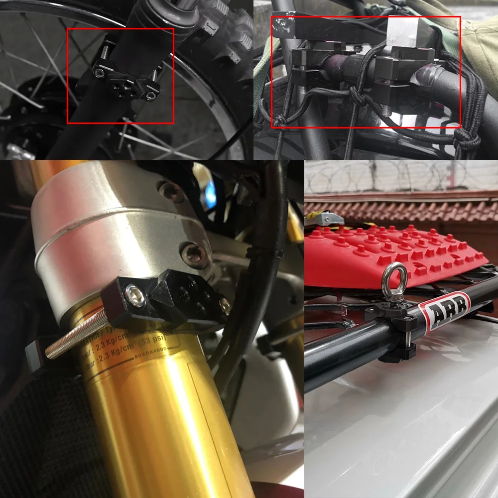 17-54mm Motorcycle Fork Tube Handlebar Bracket Pressure Code Stent Spotlight Headlight Aluminum Mounting Clamp Accessories motorcycle light bracket motorcycle headlight clamp motorcycle headlight mount