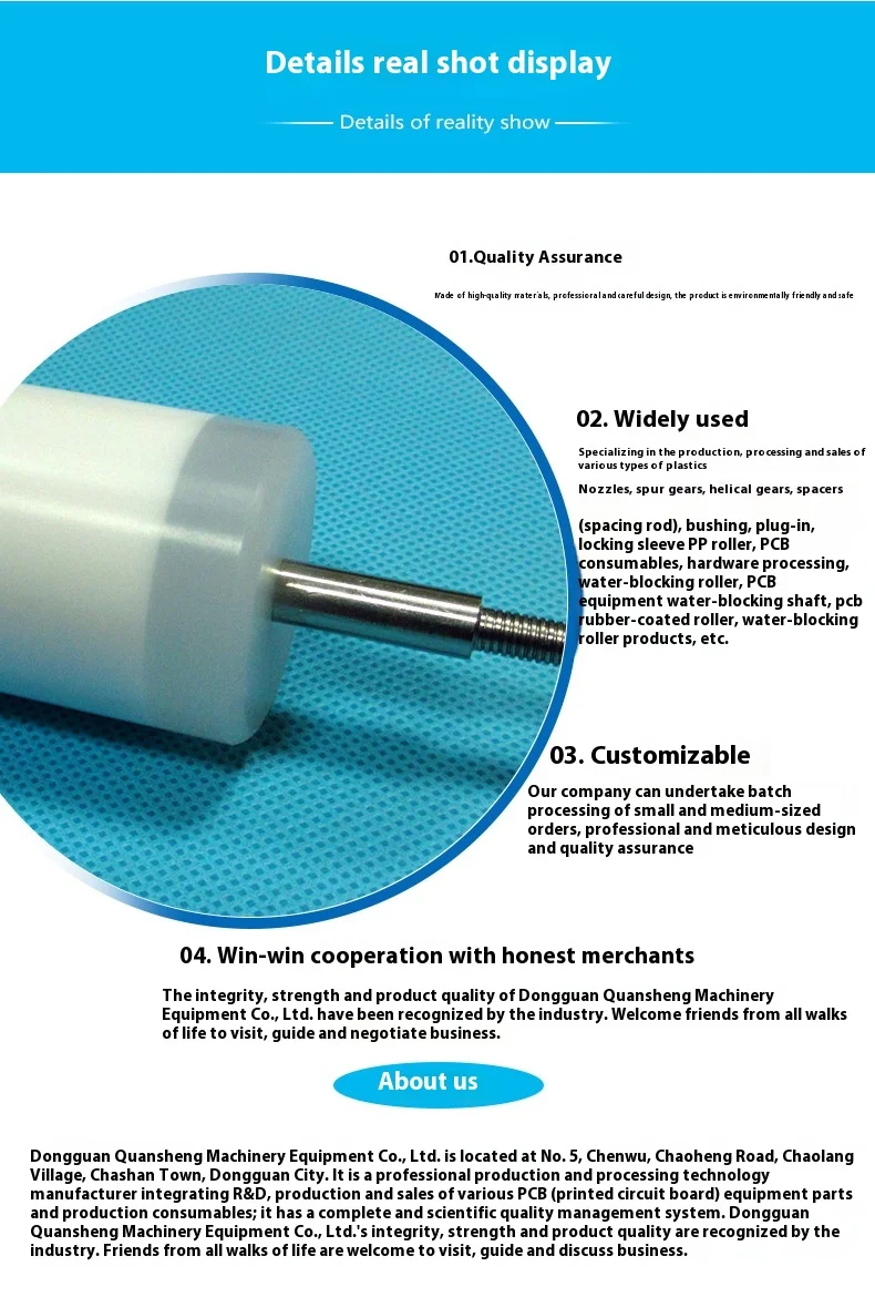 Description Picture 4 of itemPCBSpecial Slotted Rubber Reel Roller For Washing Horizontal PPWater Wheel Joint Water Retaining Roller Pressure