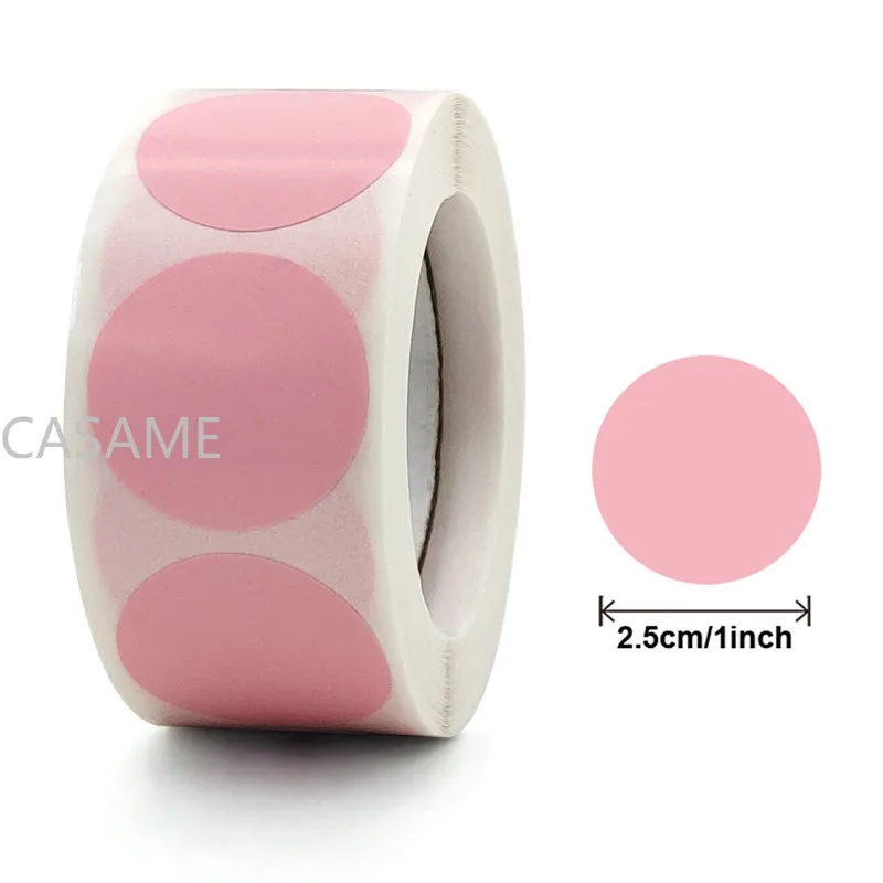 Heart Shaped Stickers 500Pcs/Roll Love Heart Sticker Seal Labels Birthday Party Gift Packaging Craft