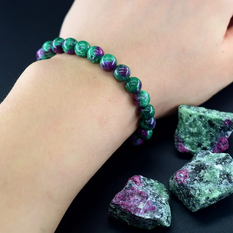 Original Natural Epidote Zoisite Stone Bead Bracelet Homme Made of Genuine Natural Stone Bracelet Energy Healing Yoga Meditation - Image 6