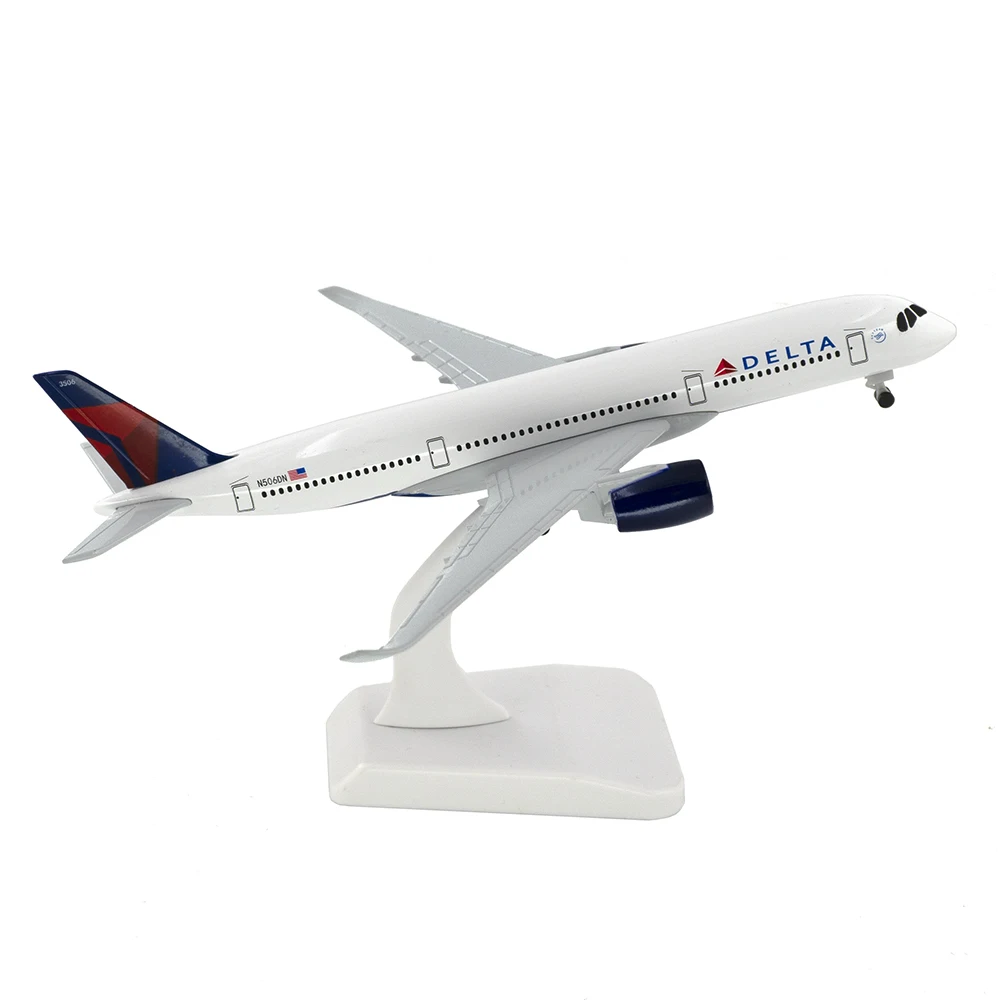 18Cm Aircraft Delta Airlines Airbus A350 Con Carrello Di Atterraggio Aereo In Lega Giocattoli Bambini Regalo Per Bambini Per La Decorazione Della Scri