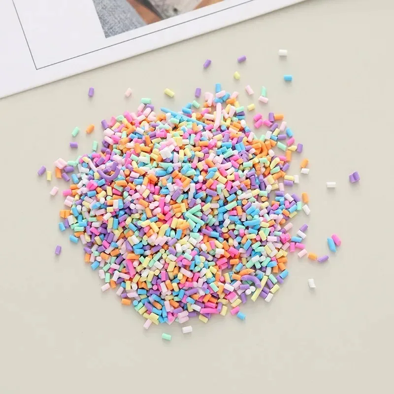 Colourful Mix Cylindrical Polymer Clay Slices Sprinkles for Slime Filling Clay DIY Crystal Crafts Tiny Plastic Accessores