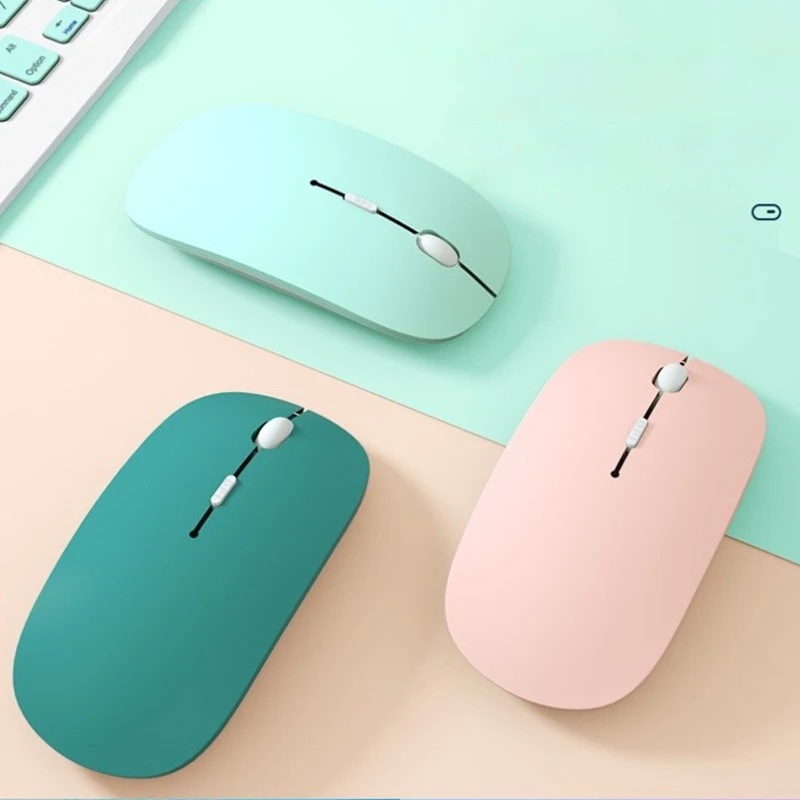 Rato sem fio recarregável bluetooth mouse 2.4g usb ratos para android windows tablet computador