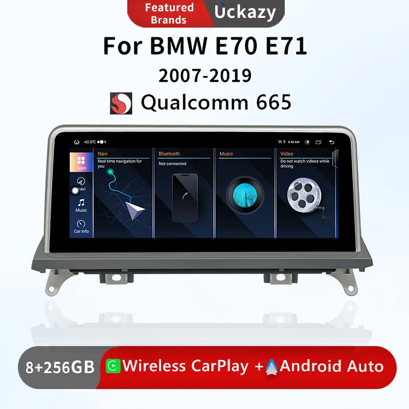 

Автомагнитола Snapdragon 665 для BMW X5 E70 X6 E71, 2007-2013 Дюймов