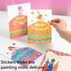 Scratch Art Painting Rainbow Scratch Art Books Interactive Rainbow Scratch Paper Set Squeegee Art Paint Kit for Kids Boys Girls 5