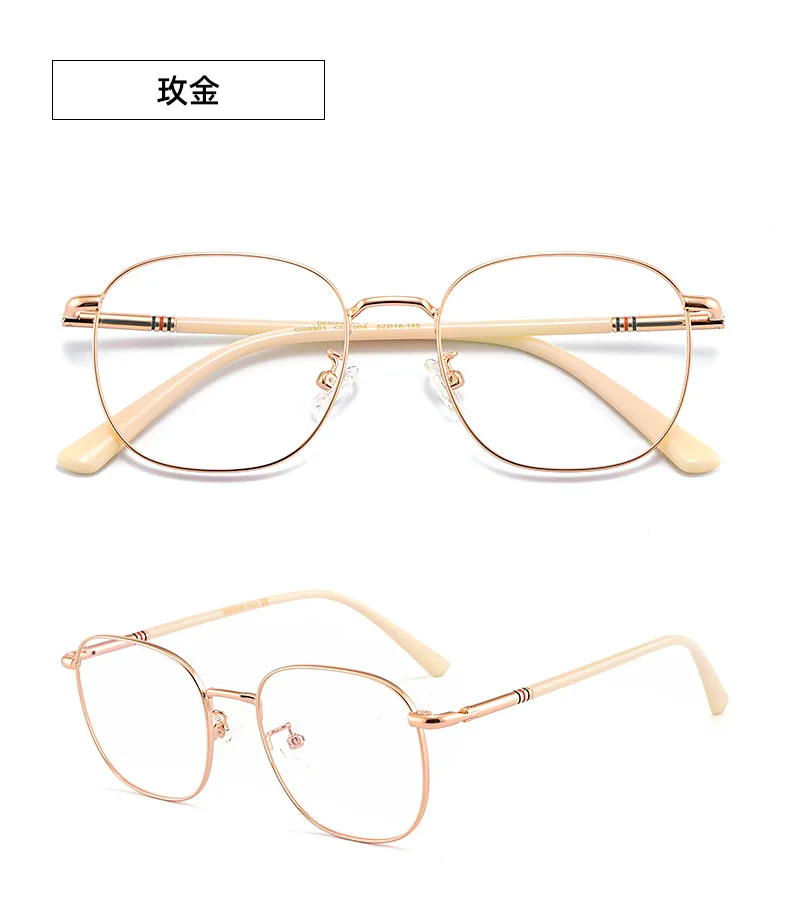 

52mm Ultra clear metal full frame circular glasses frame for men and women anti blue light prescription glasses frame 0901