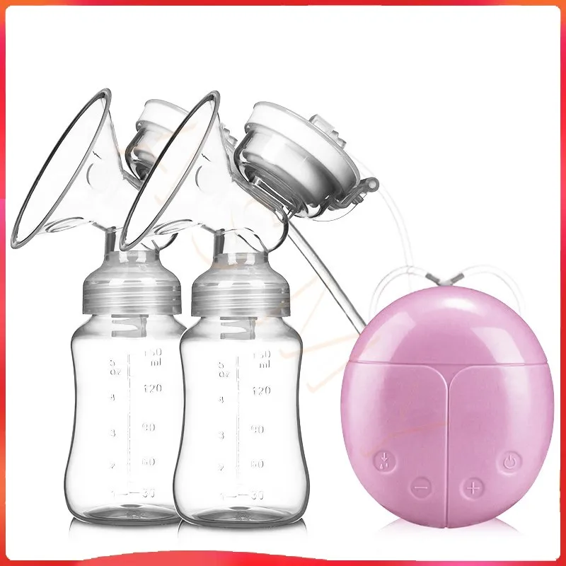 double-electric-breast-pump-with-milk-bottle-infant-usb-bpa-free-powerful-breast-pumps-baby-breast-feeding-drop-shipping