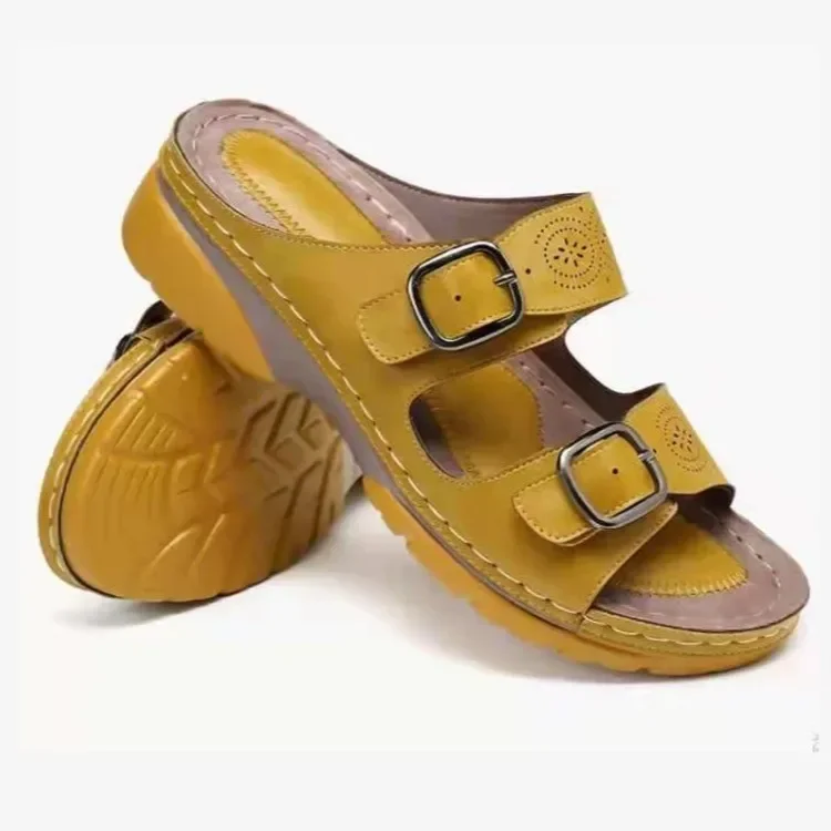 Wedges Sandals Shoes Women Fashion Belt Buckle Platform Outdoor Walking Slippers Non-slip Open Toe Ladies Shoes women sandals women wedges heels shoes
