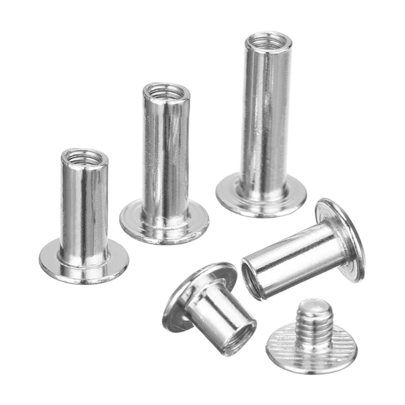 

90Sets Leather Rivets Assorted Screw Rivets Screws for DIY Leather Craft