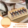 Bamboo 6 Grids Belt Organizer Tie Storage Box Watch Storage Display Box
Wardrobe Accessories Supplly Storage Box for Men Women 4