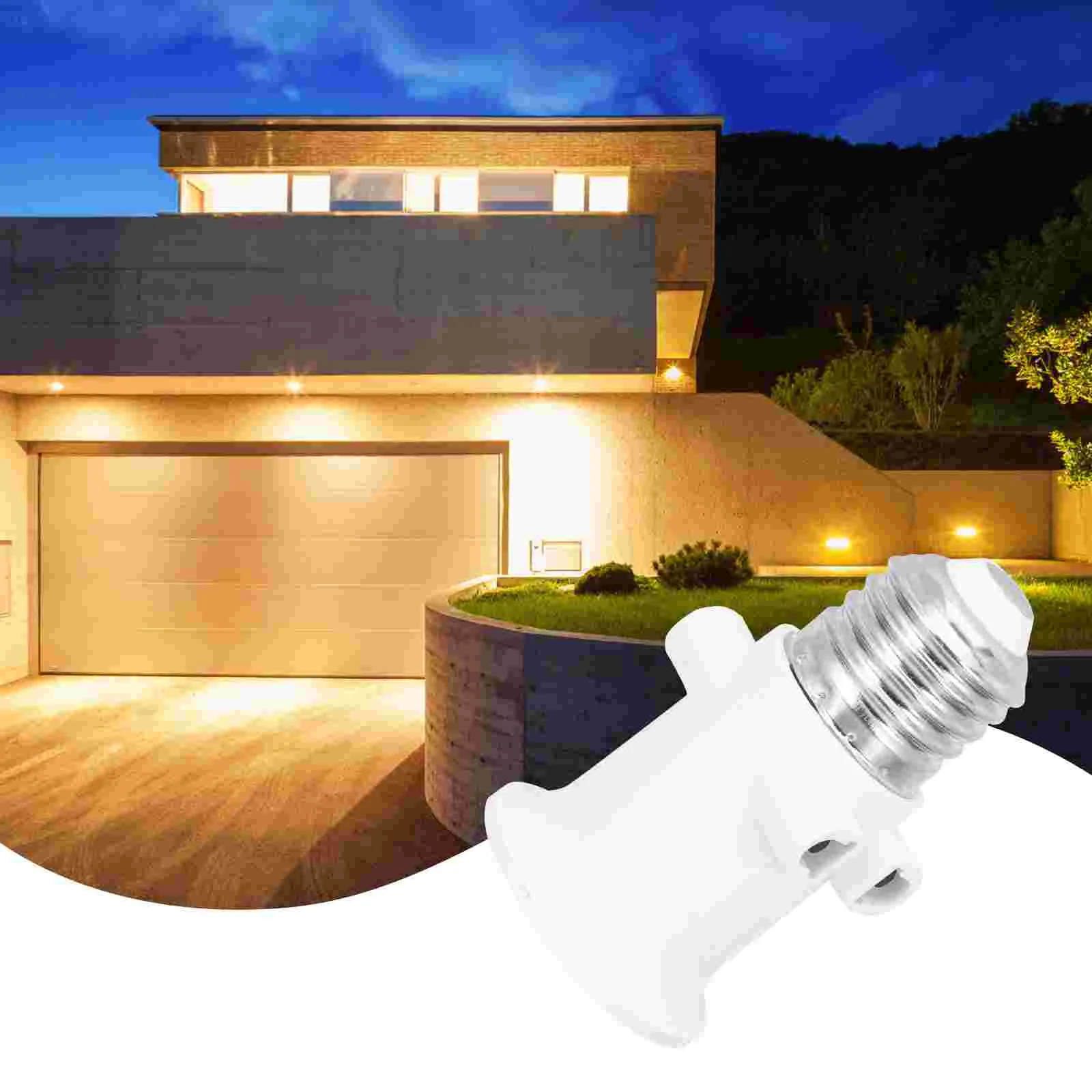 

2 Pcs Light Bulb Socket Replacement Adapter Indoor to Outlet Splitter E27 Lamp Holder EU Convenient Ceramics Plug Converter