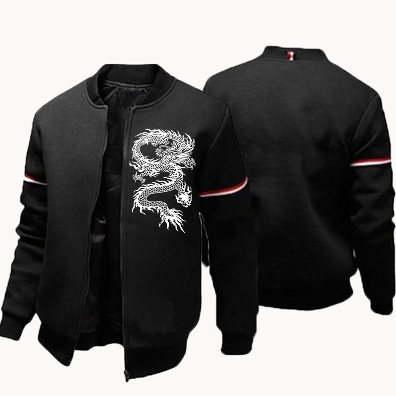 2023 Men's Hot Selling Trends Casual Zipper Sweatshirt Printed Sports Zipper Jacket Outdoor Sports Coat S-4XL