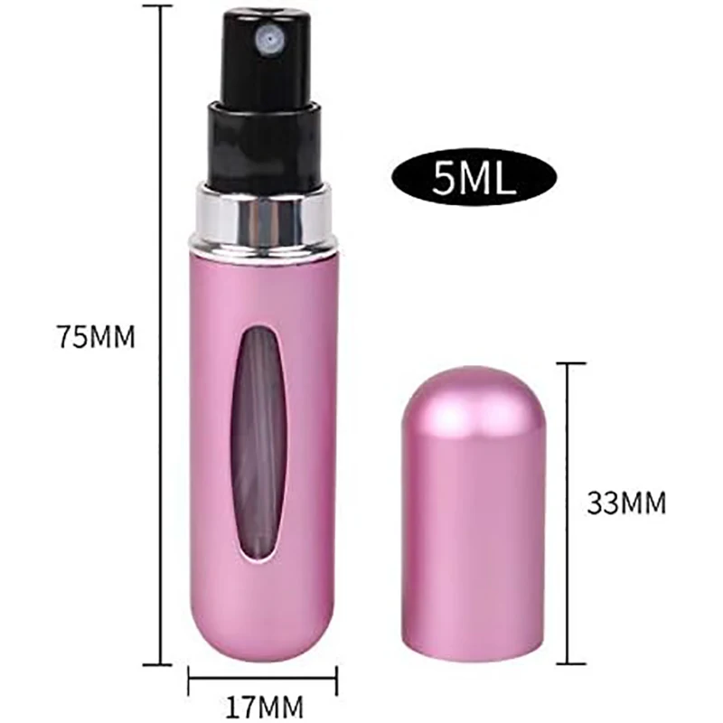 Travel Perfume Bottle 1/5Pcs Refillable Portable Mini Atomizer Spray Refill Bottle Women Pocket Dispenser Cologne Sprayer 5ml