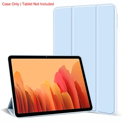 Premium Tri - fold Magnetic Stand PU Leather Tablet Cover, Enhanced Protection and Style - Galaxy Tab A7 10.4 (YT Light Blue)