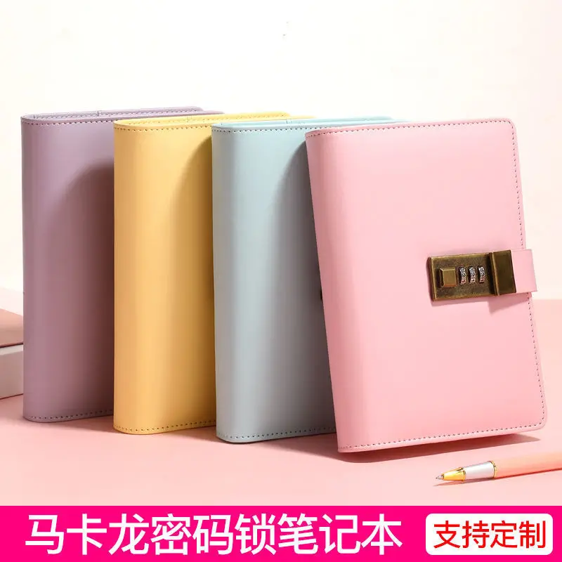 빈티지 코드북, 번호 잠금, 일기, 간단한 잠금, 학생 메모장, 두꺼운 일본과 한국 노트북, 문구