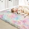 Fluffy Rainbow Rugs for Girls Bedroom Soft Shag Carpets for Teen Girls Kids Baby Room Nursery Playroom Cute Room Decor Area Rug 2