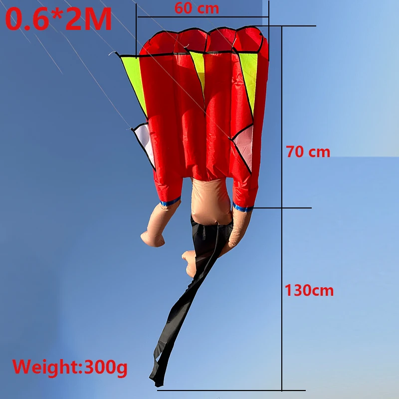 3D Inflatable Soft Kite 0.6 * 2M Fun Beach Professional Kites Easy To Fly Tear Resistant Holiday Gift with Kite String Moscas 3