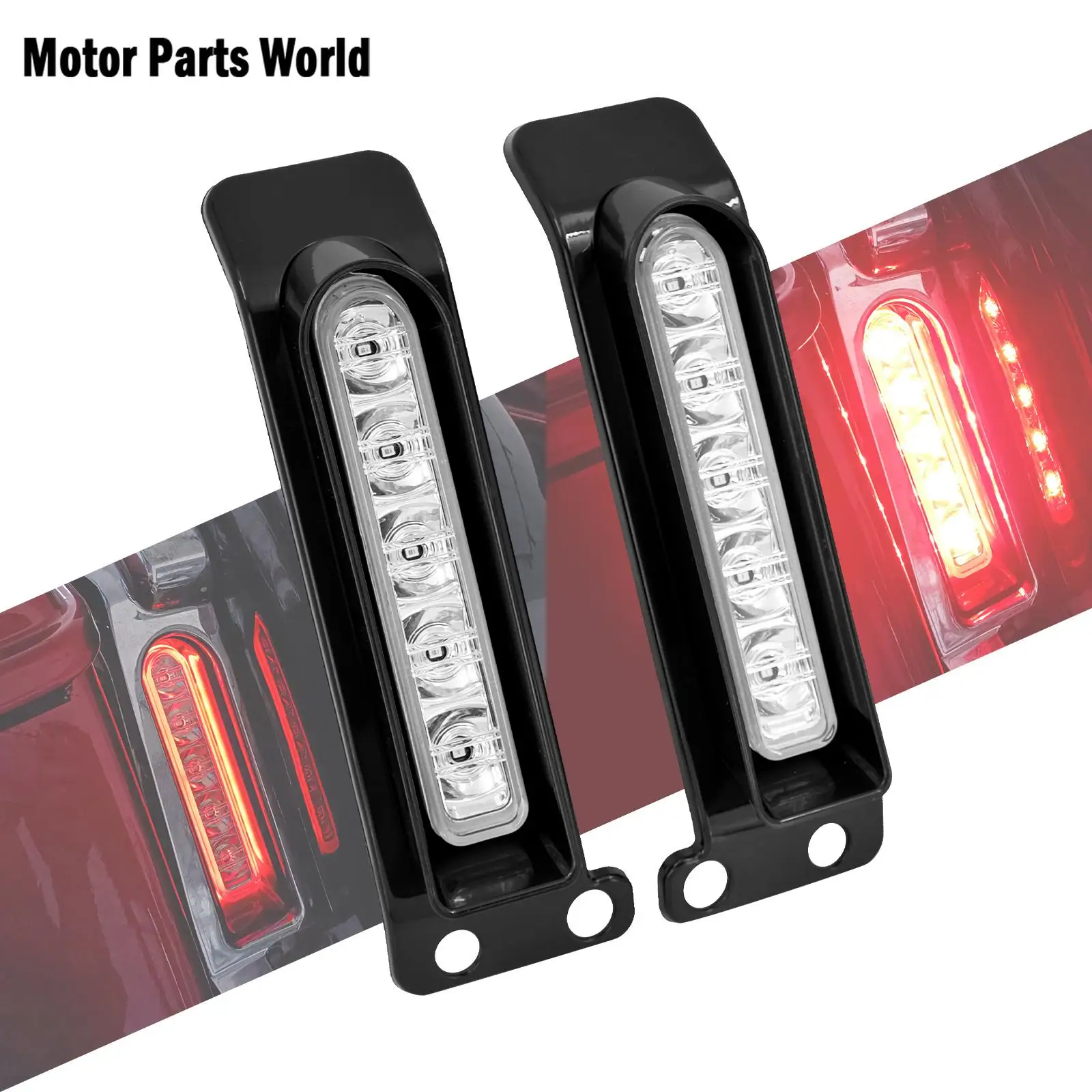 Parafango Posteriore LED Per Harley Touring 2014-2019 - Nero Lucido, 3 Funzioni - Foto 3