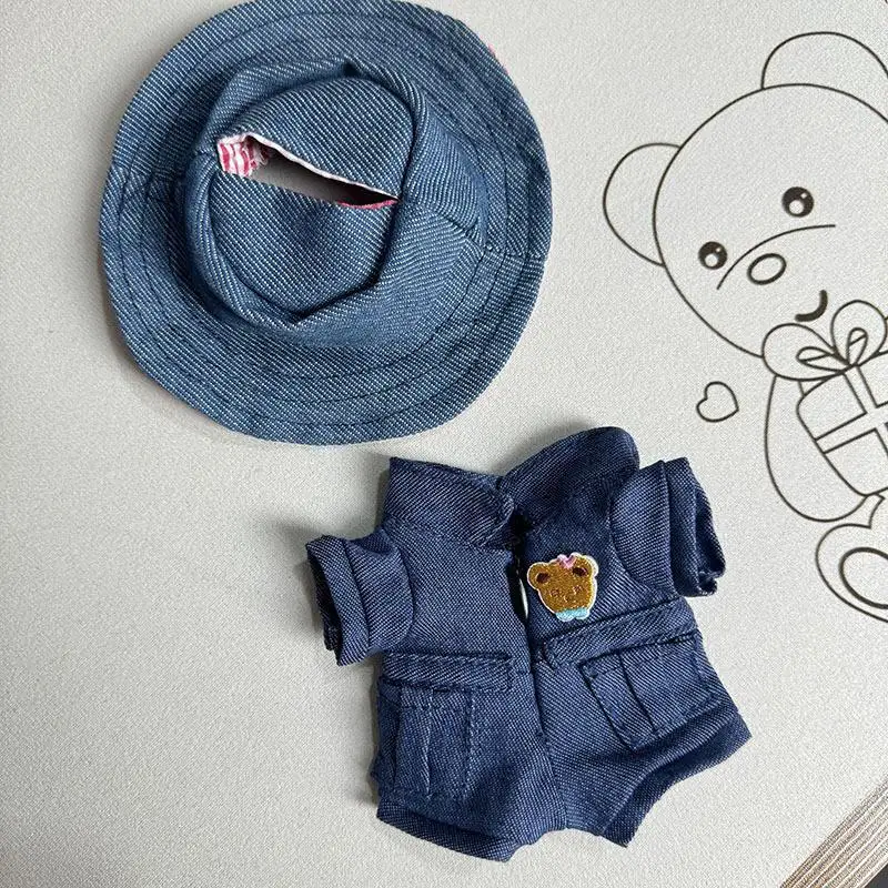 thumbnail image 1 of Mini ropa de peluche para muñecas, traje de tela vaquera, traje, accesorios, Kpop, Exo, Labubu, Idol, 17cm, 1 of 5