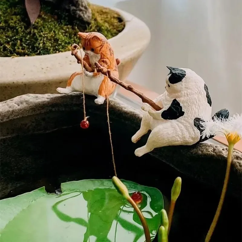 Fish Landscaping Cartoon Fishing Ornaments Aquarium Accessories Household Supplies Home Office Decoration