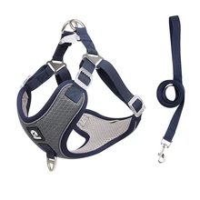 

Medium Dog Harness and Leash Set Pet Reflective Nylon Dog Harness No Pull Adjustable Vest Safety Lead Walking Running Supplies