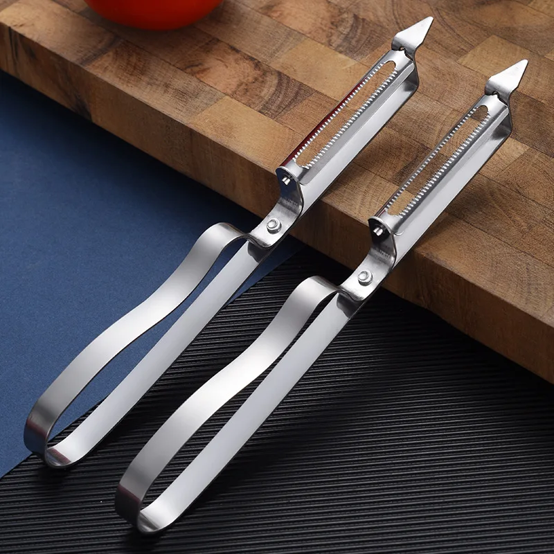 

Stainless Steel Vegetable Fruit Peeler Multi-function Potato Carrot Peeling Knife Kitchen Gadgets Thickened Handle Easy to Clean