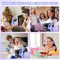 RGB Cat Ear Wireless Headphones for PC Cute 3D Space Capsule Cat  Bluetooth Headset Foldable Gaming Headset For Kids Girls Gifts - Image 6