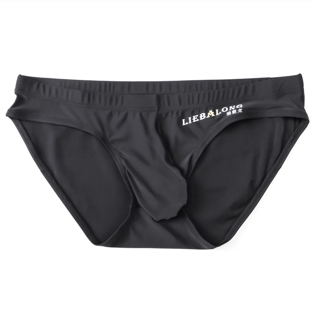 

Men's Sexy Ice Silk Briefs Big Pouch U Convex Jockstrap Underwear Low Rise Seamless Thong Bulge Pouch Stretchy Underpants