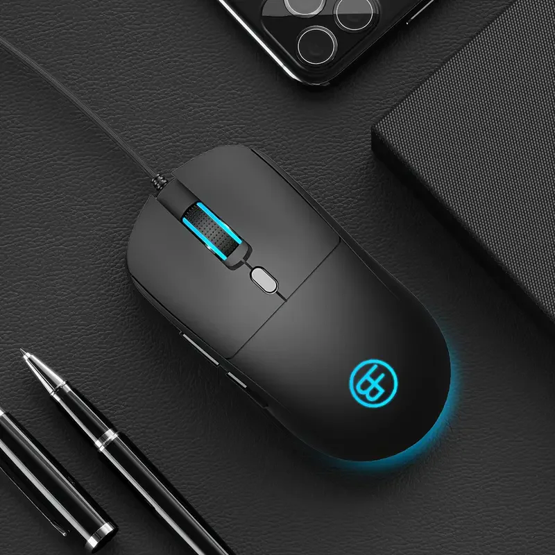 Wired Mouse Ergonomic USB DPI Adjustable 6-Button for Laptop PC Desktop Notebook