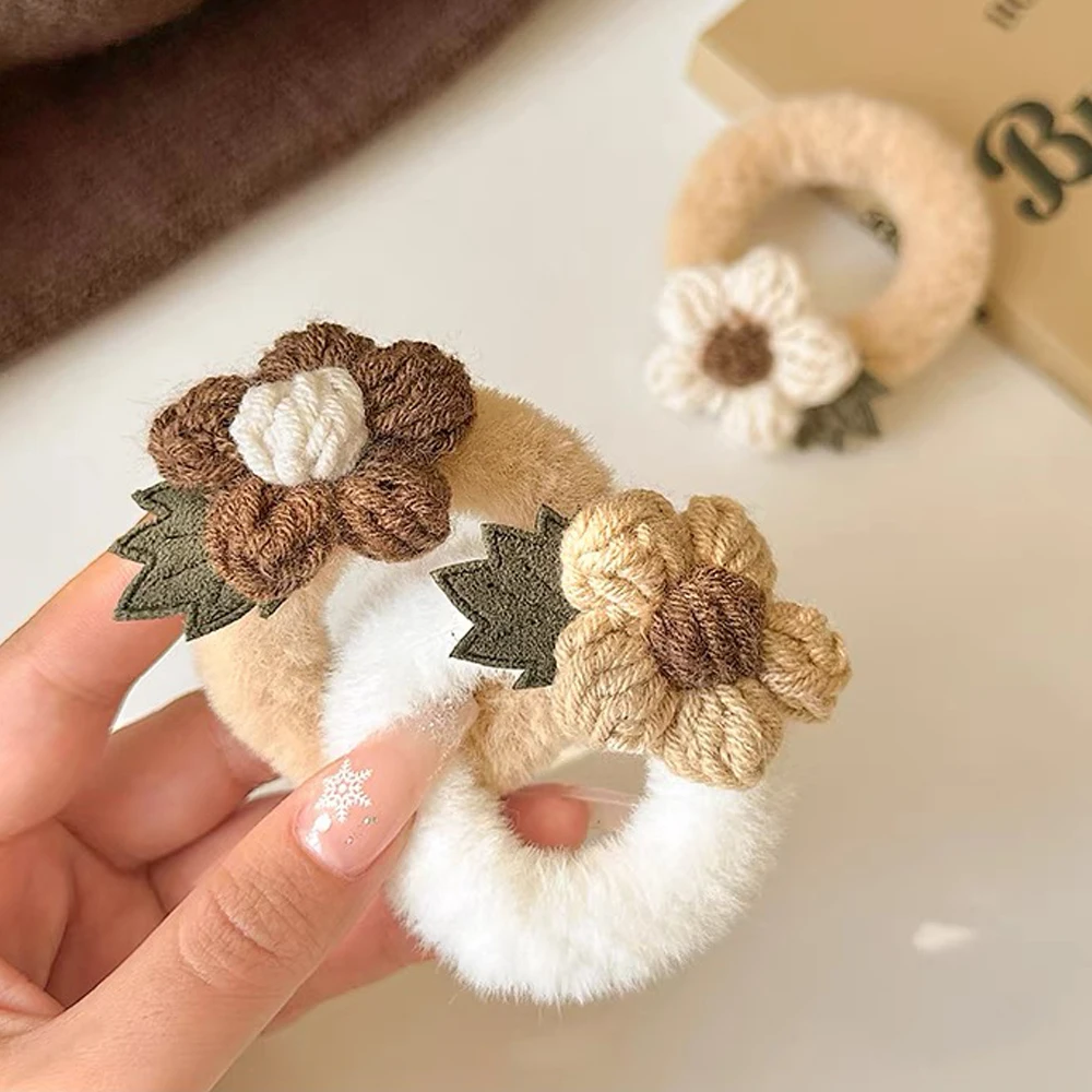 Luxury hair clip fashion with magical flower weaving, no damage hair ties for women girls ponytail holder daily headwear.