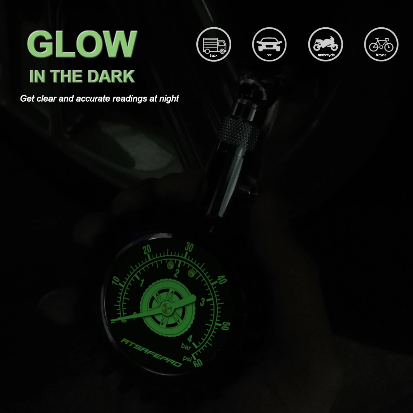 ATsafepro Ÿ̾ з , 60Psi 4Bar  ׽ ͸ ý, з°,  ڵ Ʈ