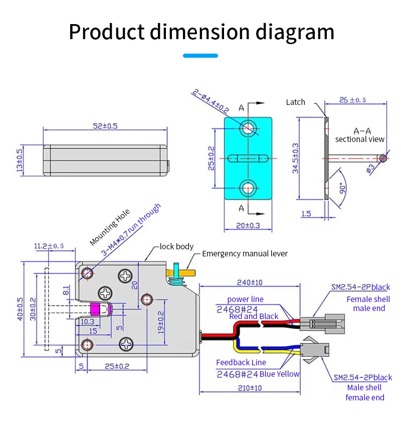 Electric Lock DC 5V/DC 12V/DC 24V Mini Small Size Solenoid Electromagnetic Elect