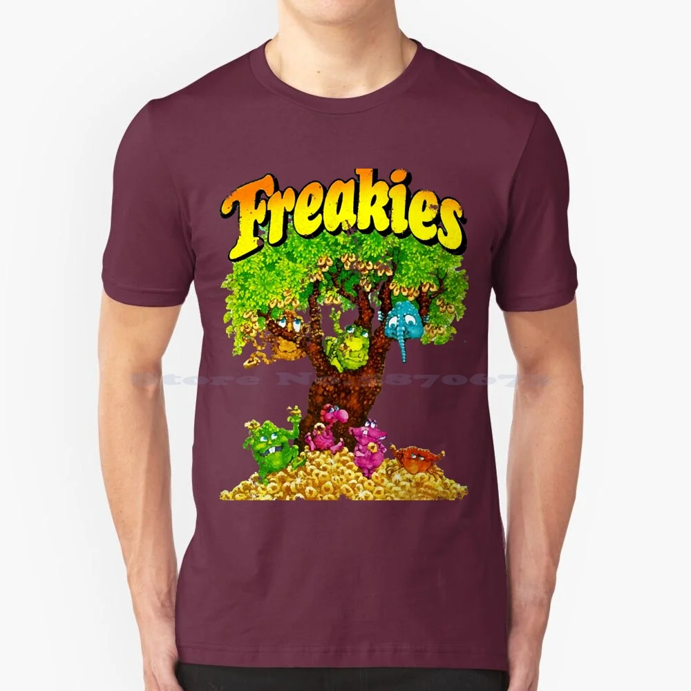 Freakies Maglietta Cereali 100% Cotone Tee 70S Boo Berry Cereali Bambini Anni '70 Trix Tv