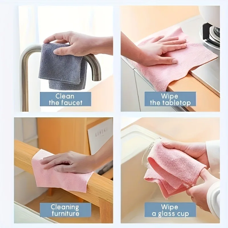 Large Reusable Fine Fiber Cleaning Cloth Roll – 50 Thick Towels for Kitchen, Windows, and Cars