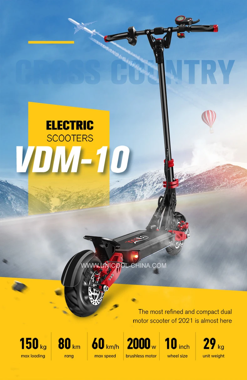 100€ sur Trottinette électrique HiBoy Titan Pro Noir - 1200W*2 48V