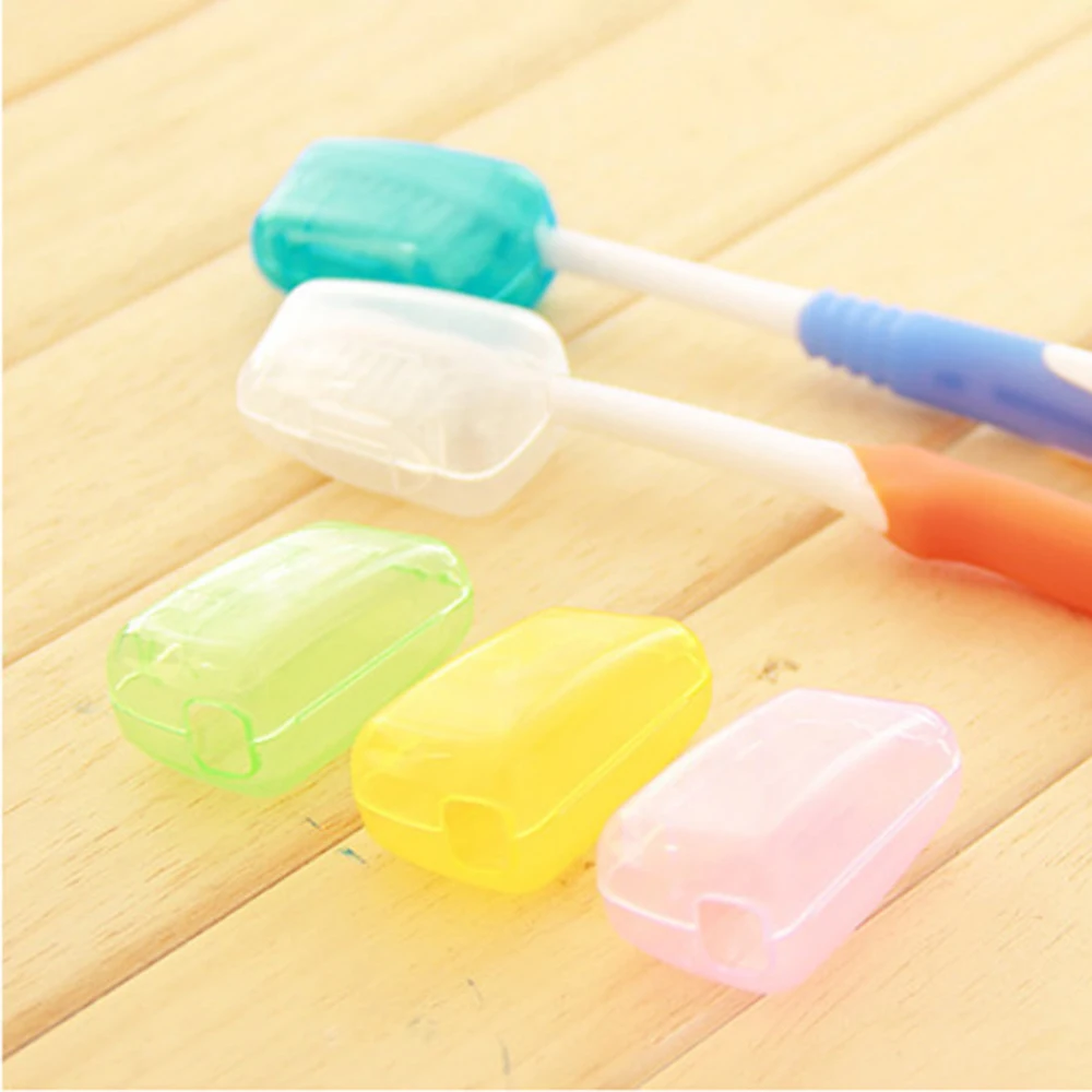Toothbrush Case Color Random Portable Travel Toiletry Protective 5PCS