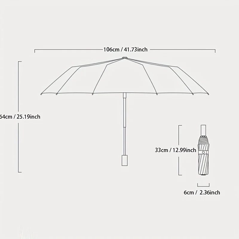 1pc Automatic Umbrella, Reinforced 24-Bone Umbrella,Strong And Durable Wind-resistant Umbrella, Anti-UV Sunscreen Umbrella