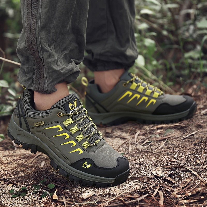 Waterproof Mens Ankle Boots - Casual Fur Hiking Sneakers for Winter