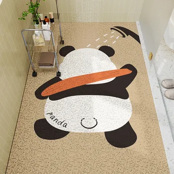 Tappetino antiscivolo da bagno Panda carino di alta qualità Tappetino da bagno antiscivolo impermeabile in PVC antiusura 1